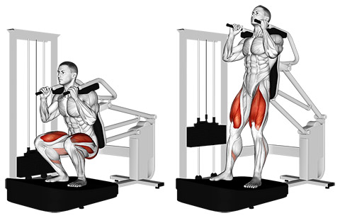 Machine Squat demonstration